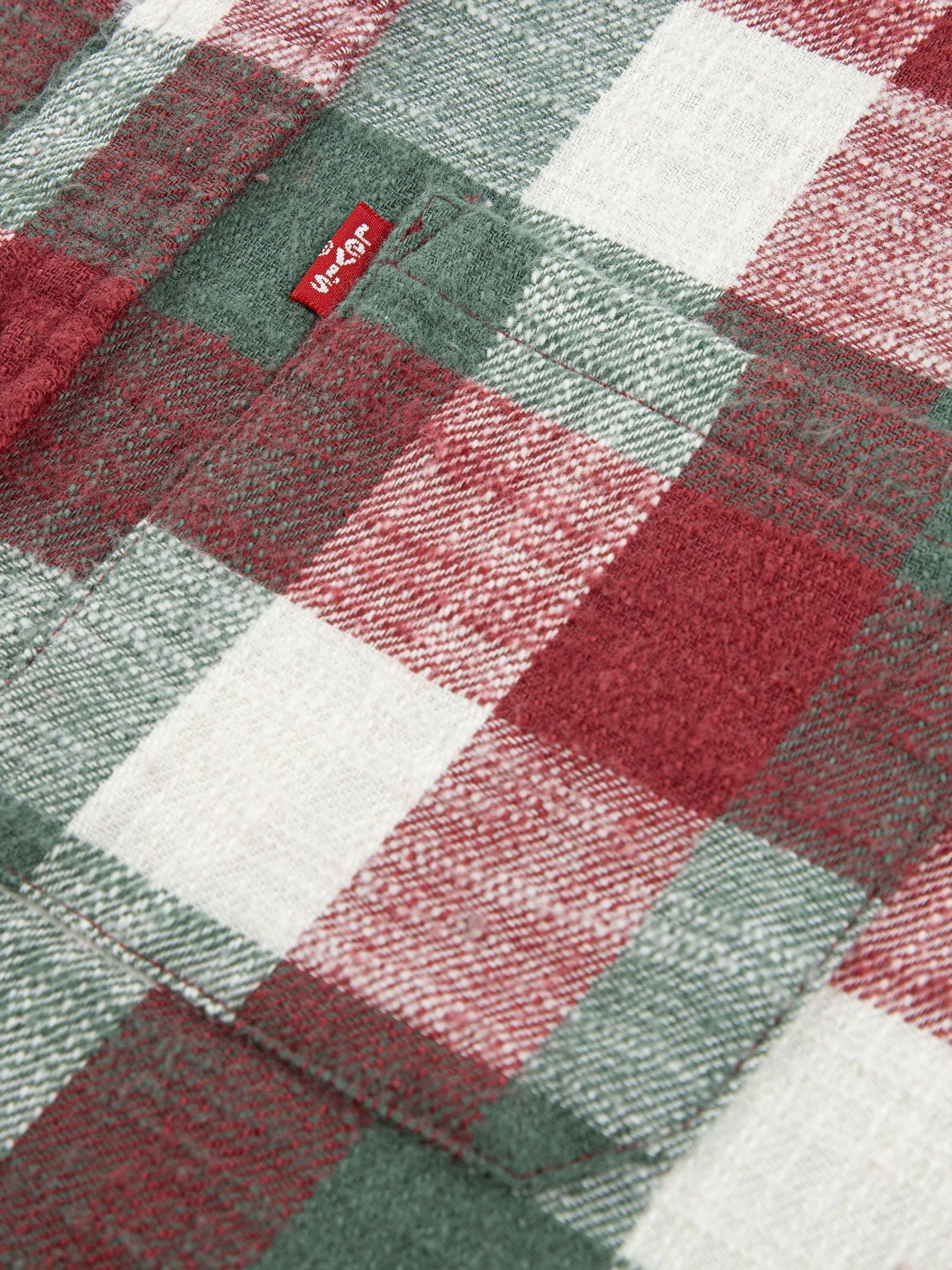 Rood - Levi's® Logo Buffalo Check Flannel Shirt