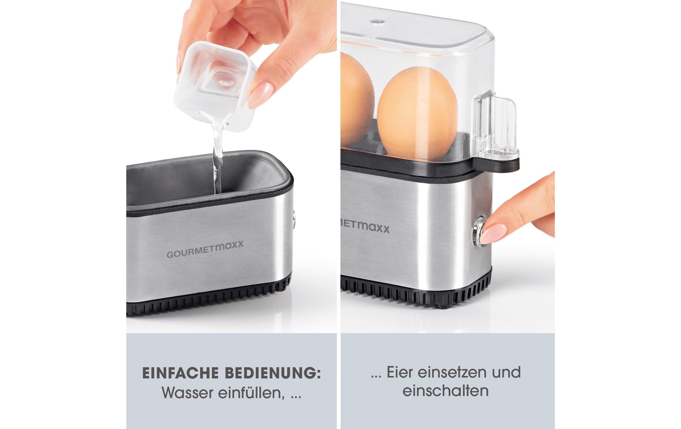 Eierkocher Kompakt 2.0 Silber, 2 EierKompakter Eierkocher