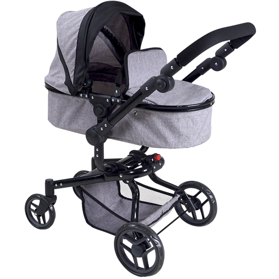 knorr toys® Puppenwagen Boonk - stone black grau