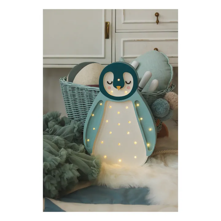 Little Lights Lampe à poser Pingouin | Bleu