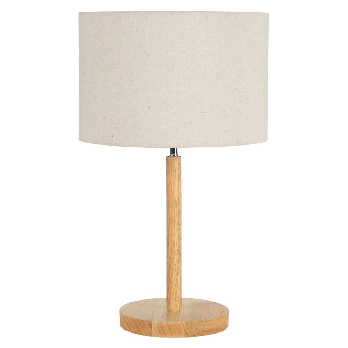 Andrea House Lampe de table abat jour en lin naturel - D. 39x53 cm