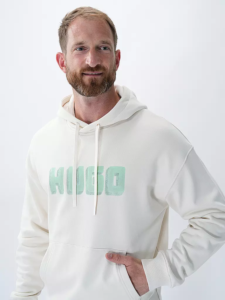HUGO Kapuzensweater - Hoodie DIQERIO creme