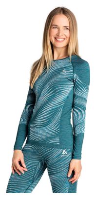 Maillot Manches Longues Odlo Blackcomb Eco Bleu