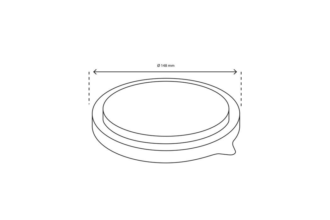 Deksel Bowl 500-750-1000ml Ø148mm transparant (niet stapelbaar)