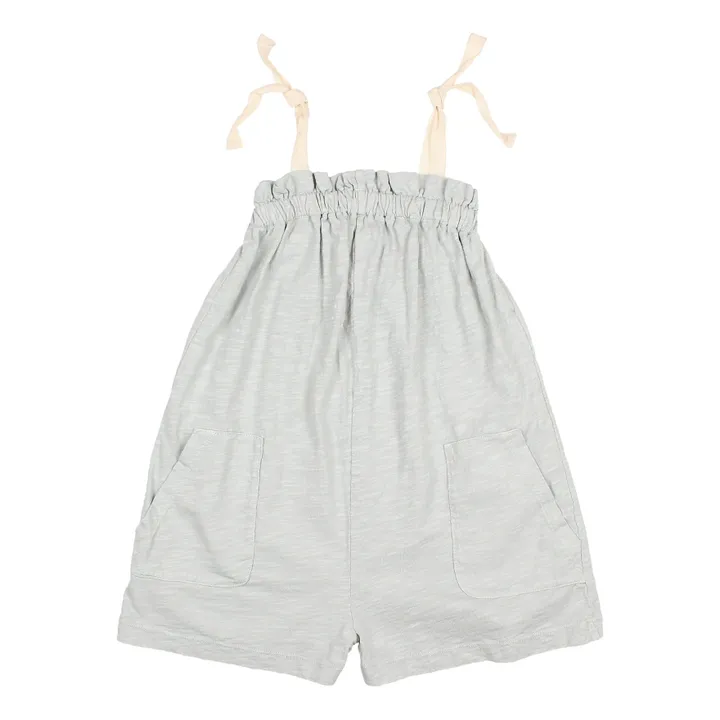 Búho Combishort à Bretelles Coton Bio Flamé | Gris clair