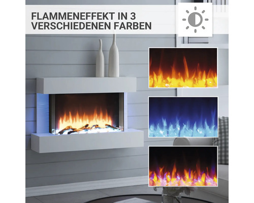Elektrische haard Balderia Aidan wit 2000 watt incl. afstandsbediening