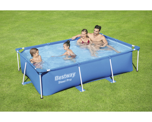 Opzetzwembad Bestway Family rechthoekig 259x170x61 cm zonder accessoires blauw