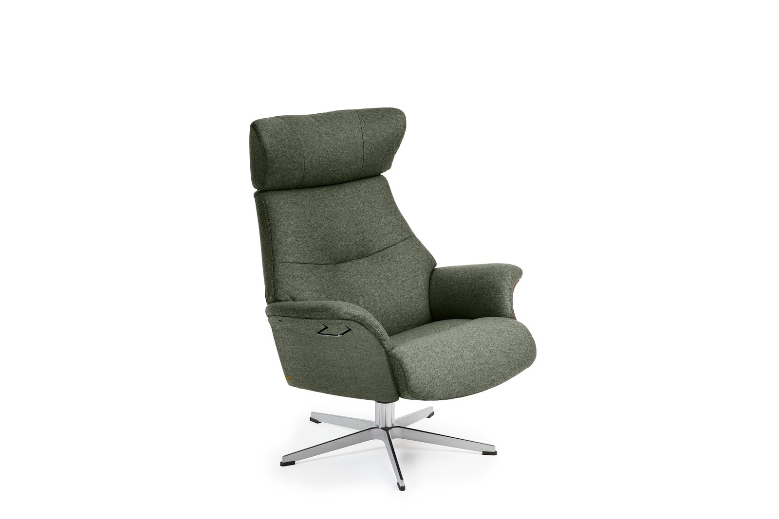 Air lenestol I tekstil Sheford 1383-28 Forrest, høy standard svingfot alu. Skrog i helkledd