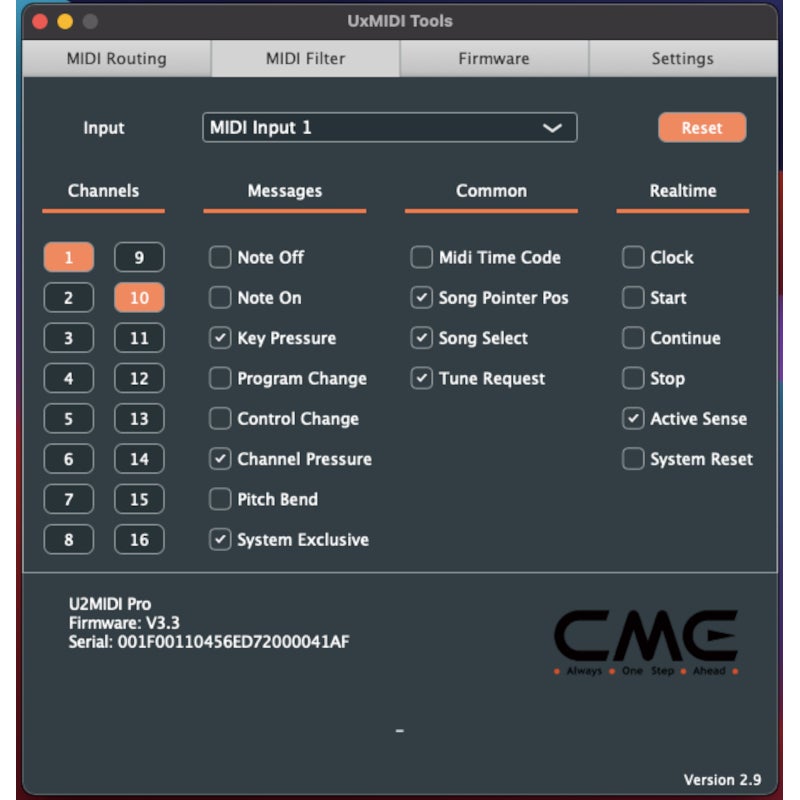 CME U2MIDI Pro MIDI interface