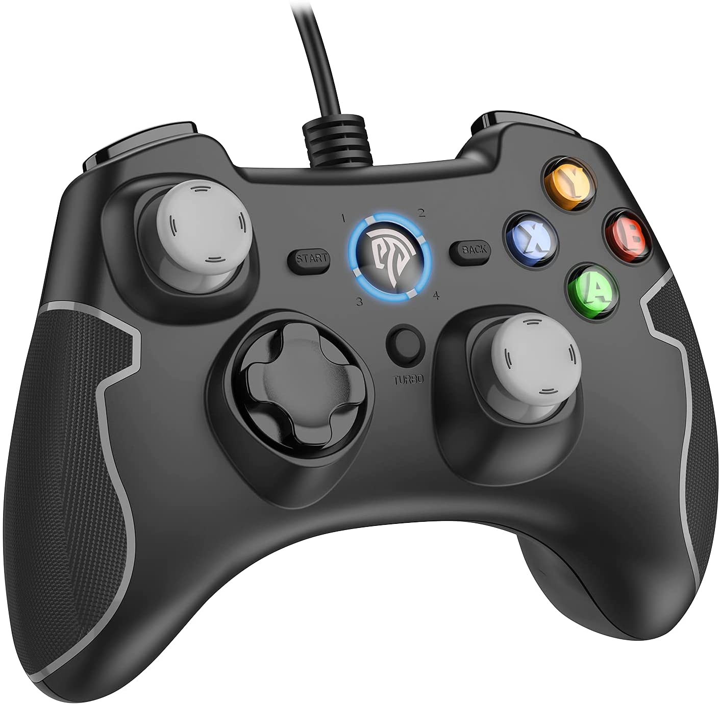 Kabelgebundener Game Controller für Sony PlayStation PS3 / PC / Android (ESM-9100) - Dunkelgrau