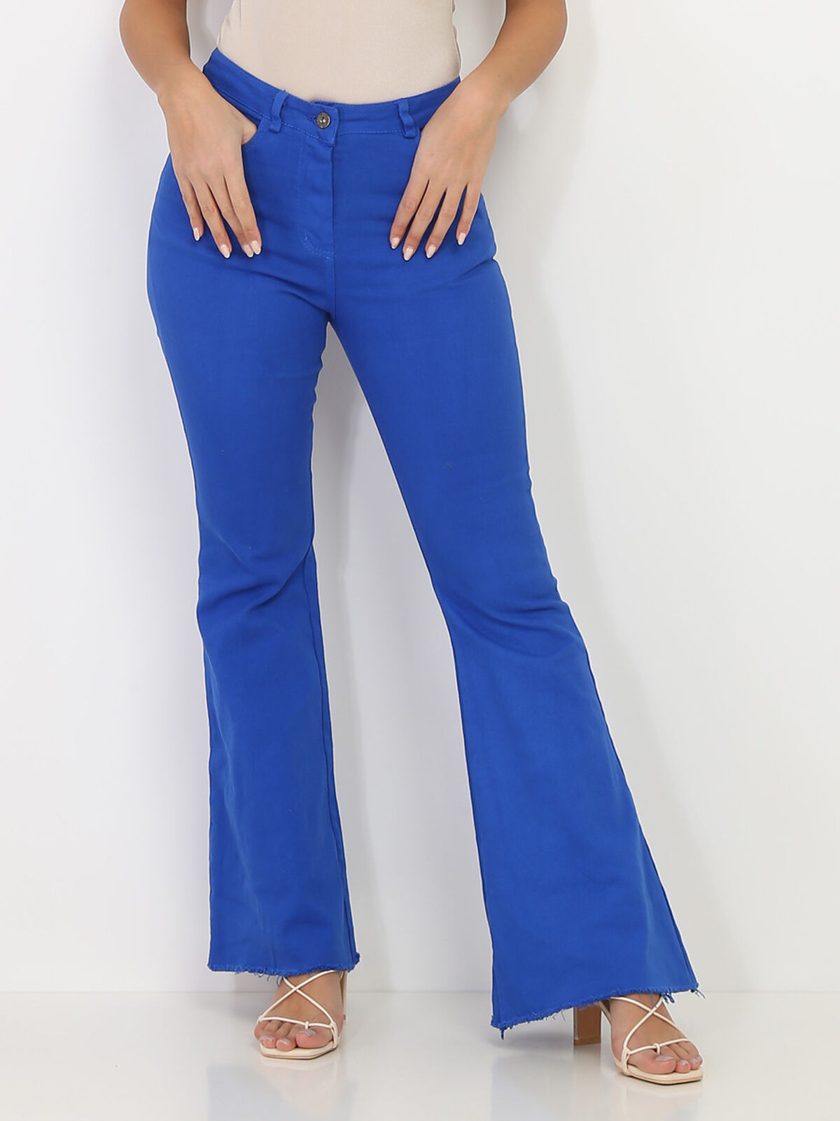 Jeans flare stretch- Bleu