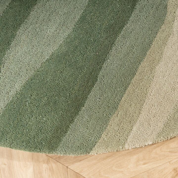 Rond wollen vloerkleed - Liora Groen