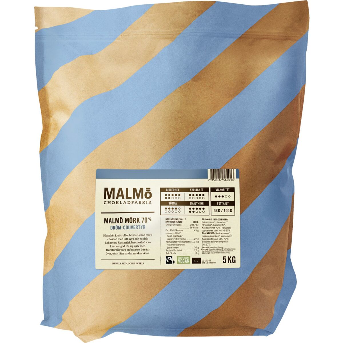 Malmö Mørk 70 % couverture