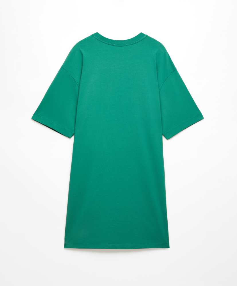 Camiseta longa, 100% algodão lavado