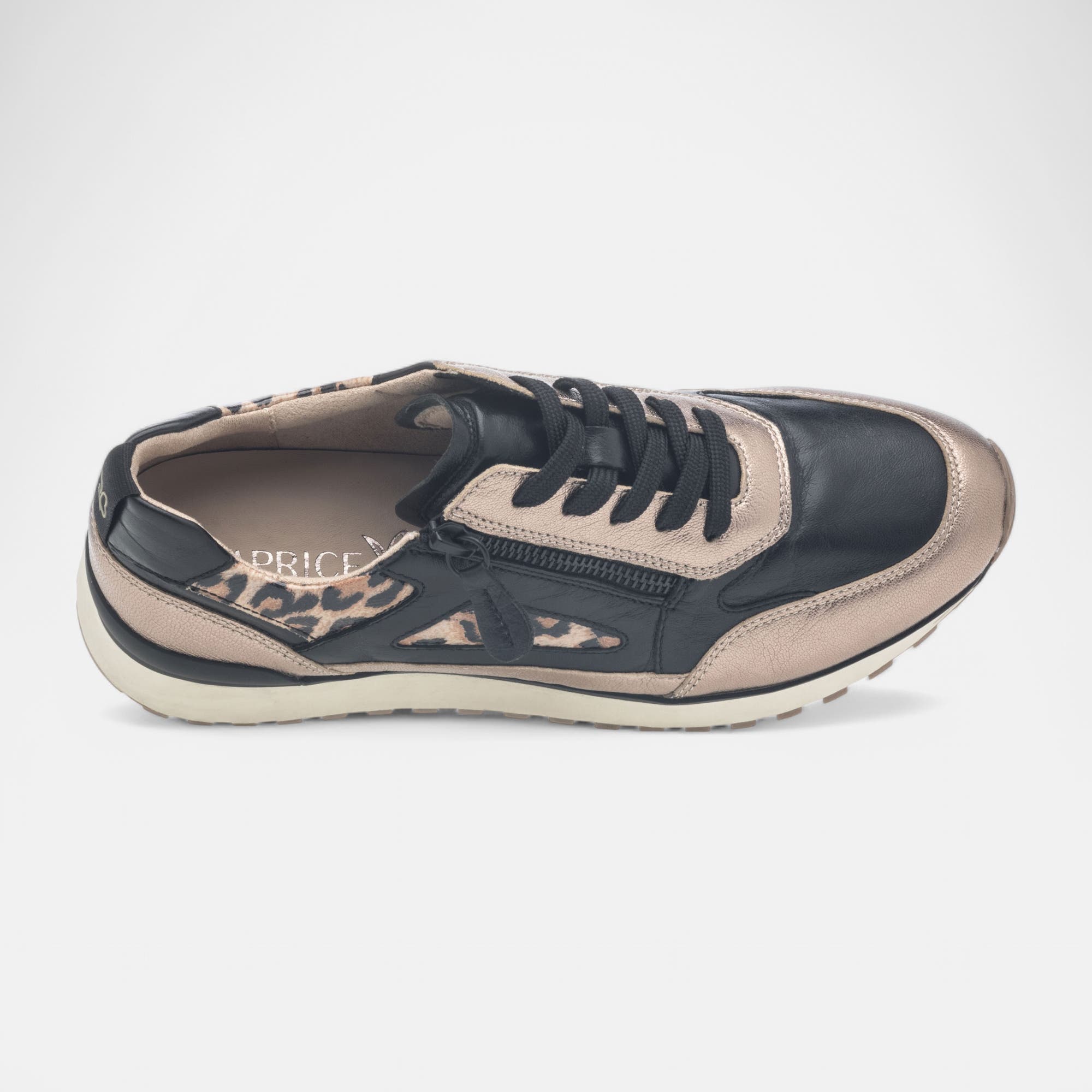 Baskets basses Femme en cuir or