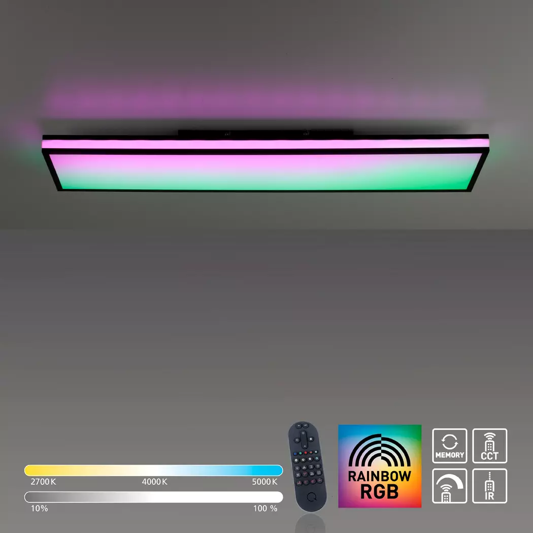 LED-Deckenleuchte Mario Black