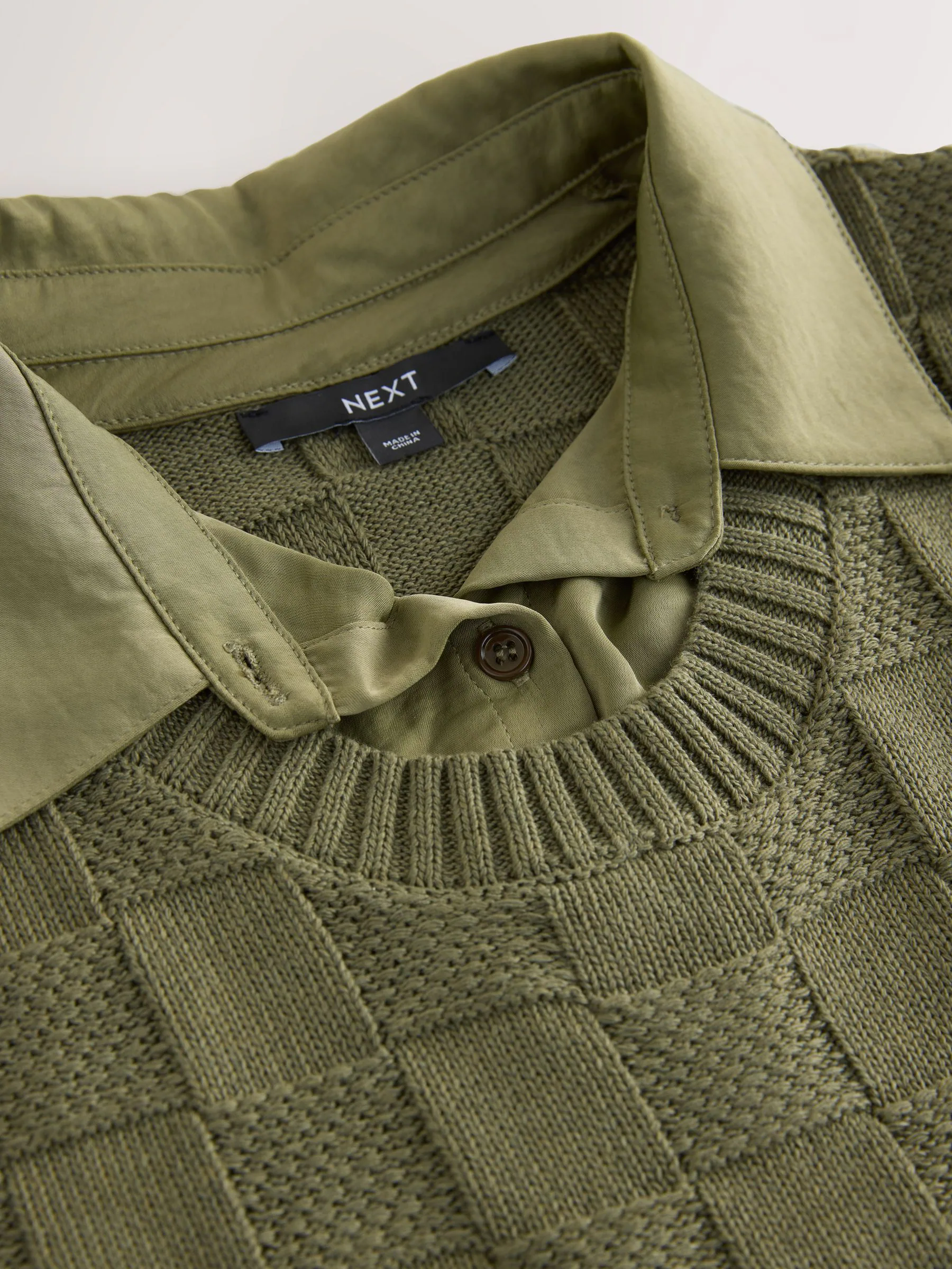 Kakigroen - Knitted Tank Shirt Layer With Button Detail