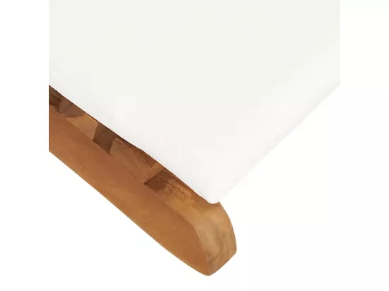 Chaises longues lot de 2 avec coussins Bois massif de teck