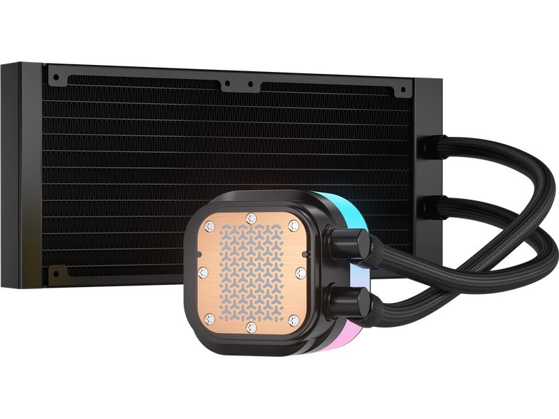 Corsair Wasserkühlung ICUE Link Titan 240 RX RGB Weiss CPU-Flüssigkeitskühler mit RX120 RGB-Lüftern