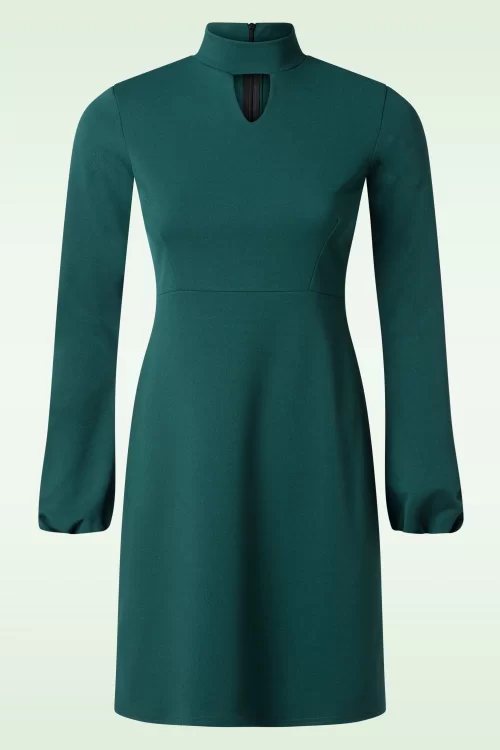 Vintage Chic for Topvintage Allison jurk in bosgroen