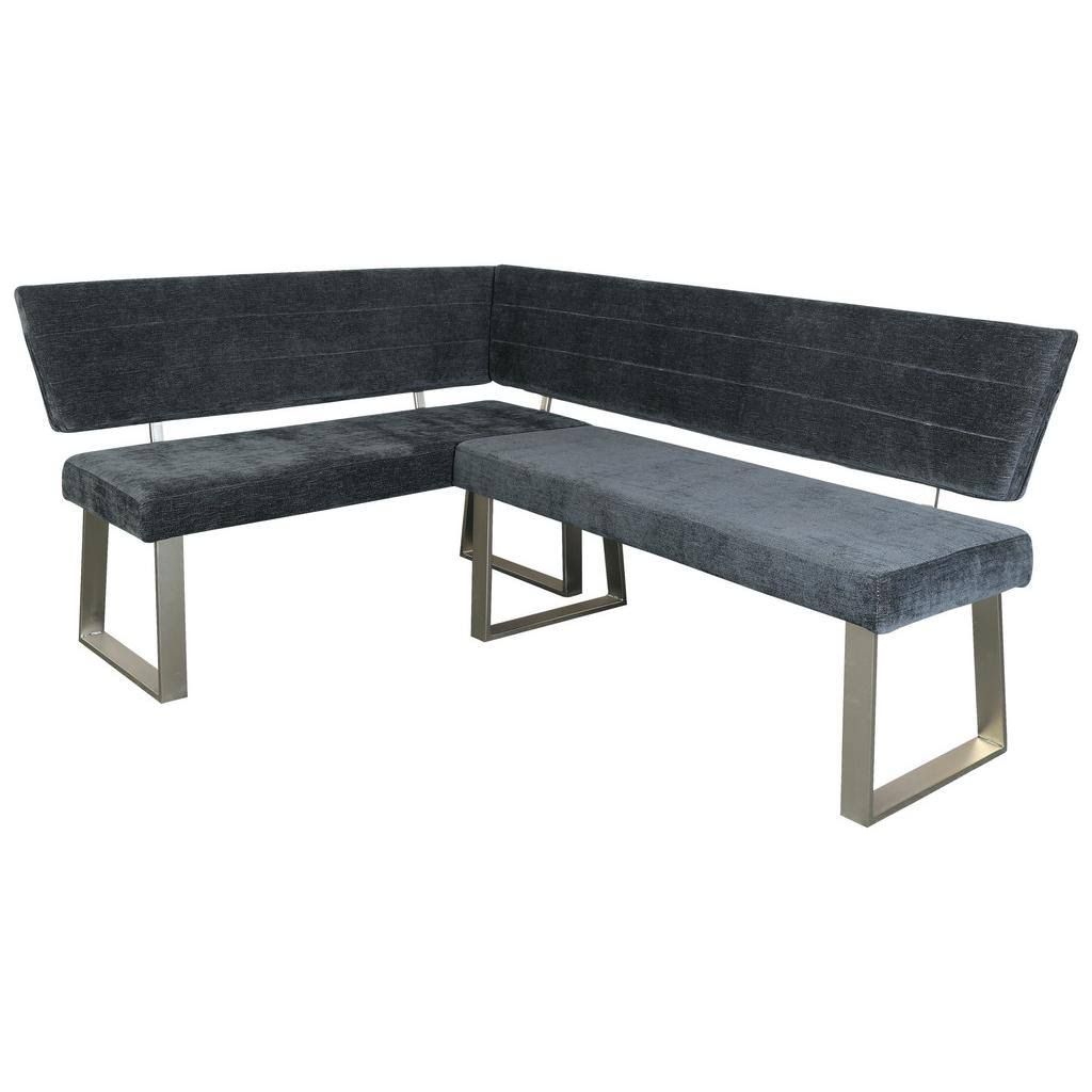 Mid.you Eckbank Dunkelgrau Metall Textil 3-Sitzer
