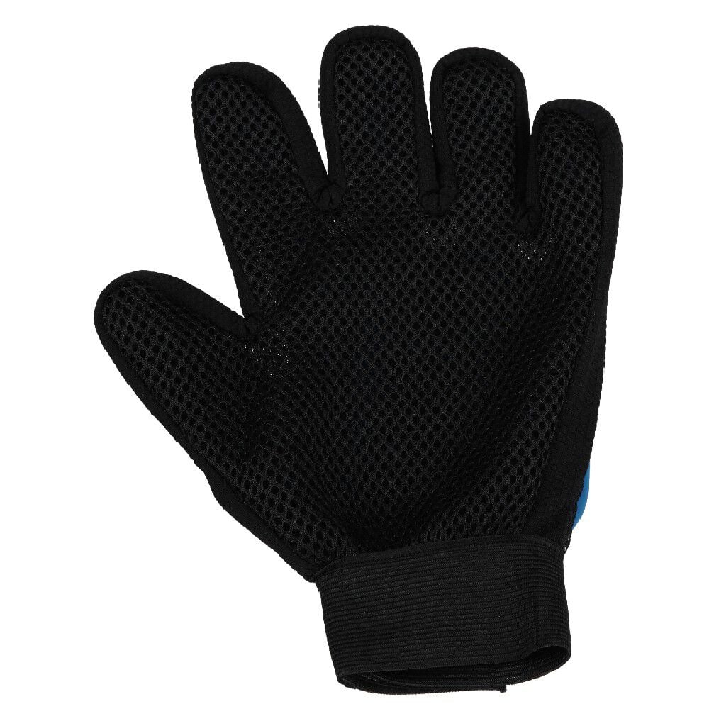 Gant de brossage attrape poils bleu