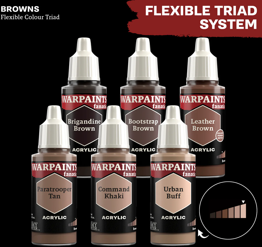 The Army Painter  Warpaints Fanatic: Browns, Brigandine Brown (18 ml)    Erdige Farbtöne für kraftvolle Akzente