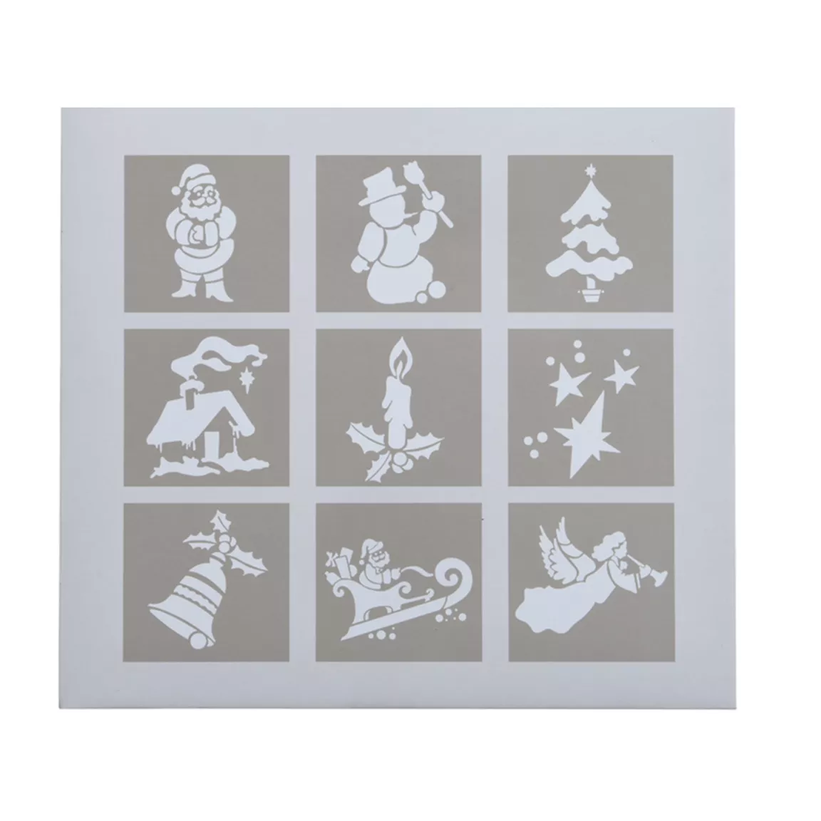 Lot de 9 pochoirs Décors de Noël