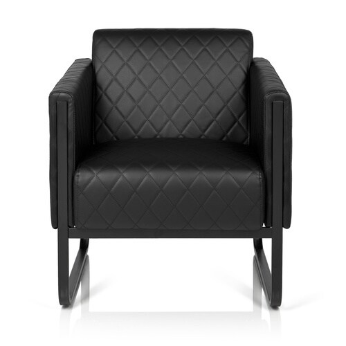 Polstersessel ARUBA BLACK Kunstleder mit Armlehnen hjh OFFICE