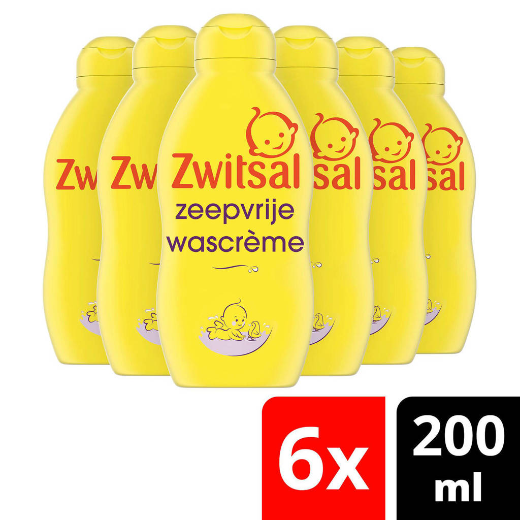 Goed productzeepvrije wascrème Baby - 6 x 200 ml