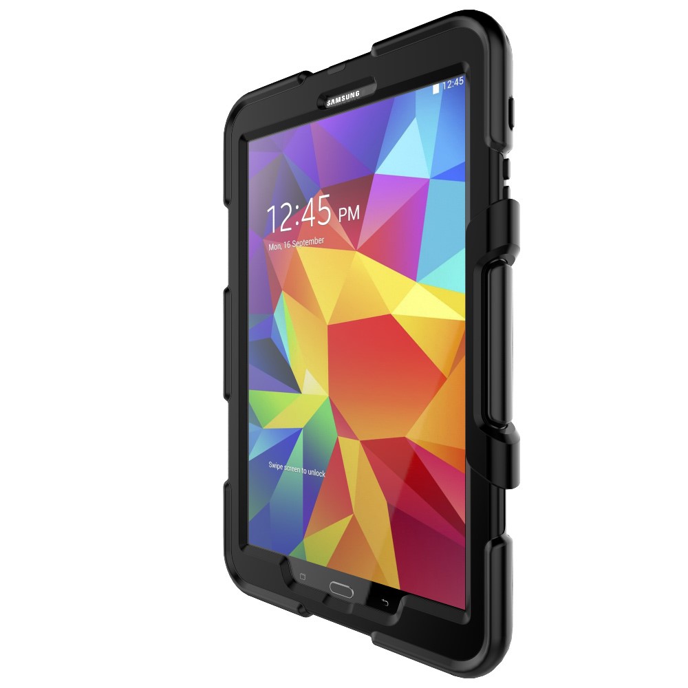 Samsung Galaxy Tab A 10.1 (2016) Snap On Outdoor Silikon Schutz Case Hülle - Schwarz