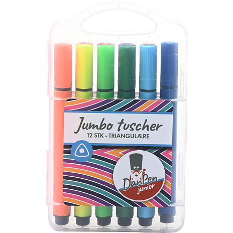 Danpen Jumbo farvetuscher 12-pak