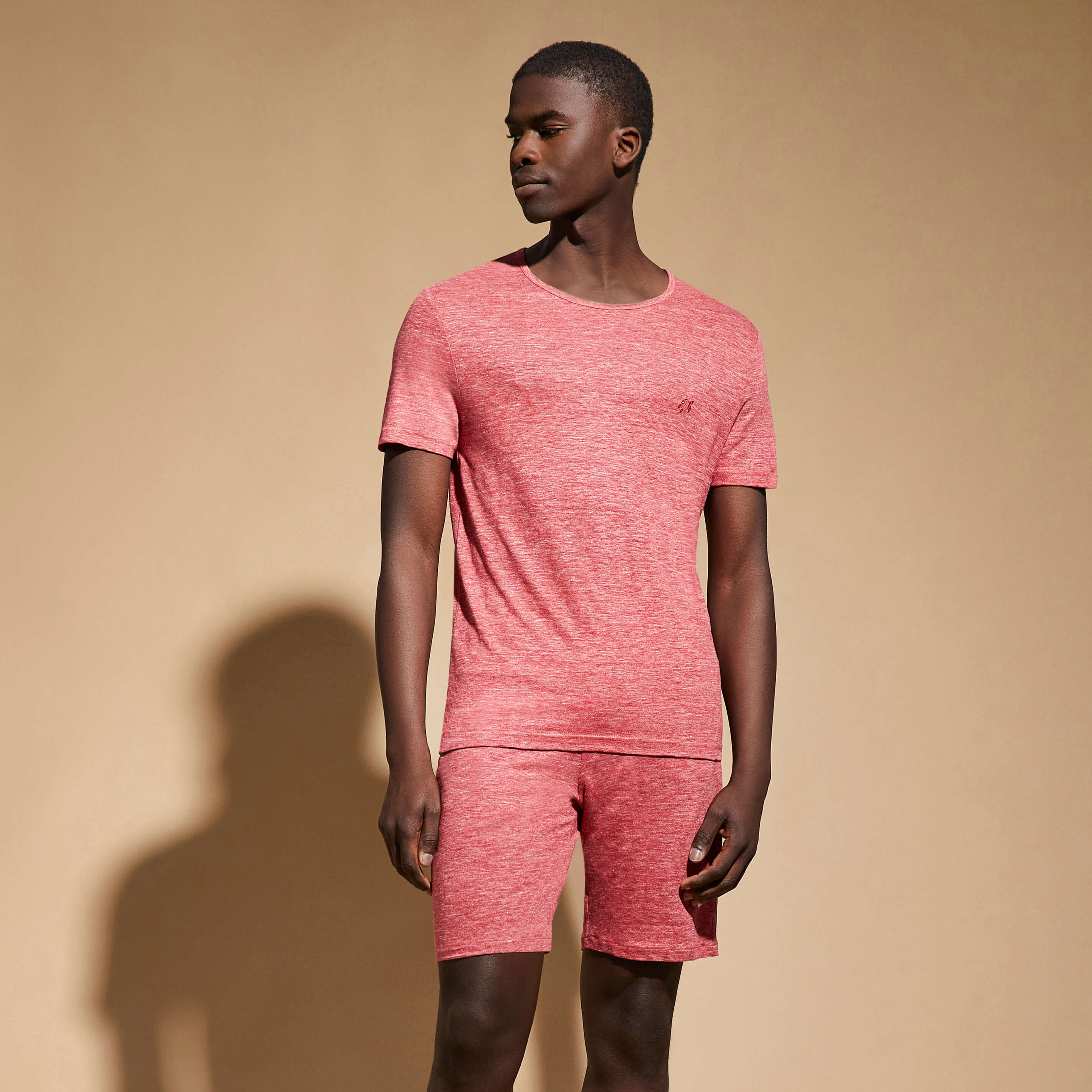 T-Shirt Col rond en Jersey de Lin homme uni | Site Vilebrequin | TIRE9O00