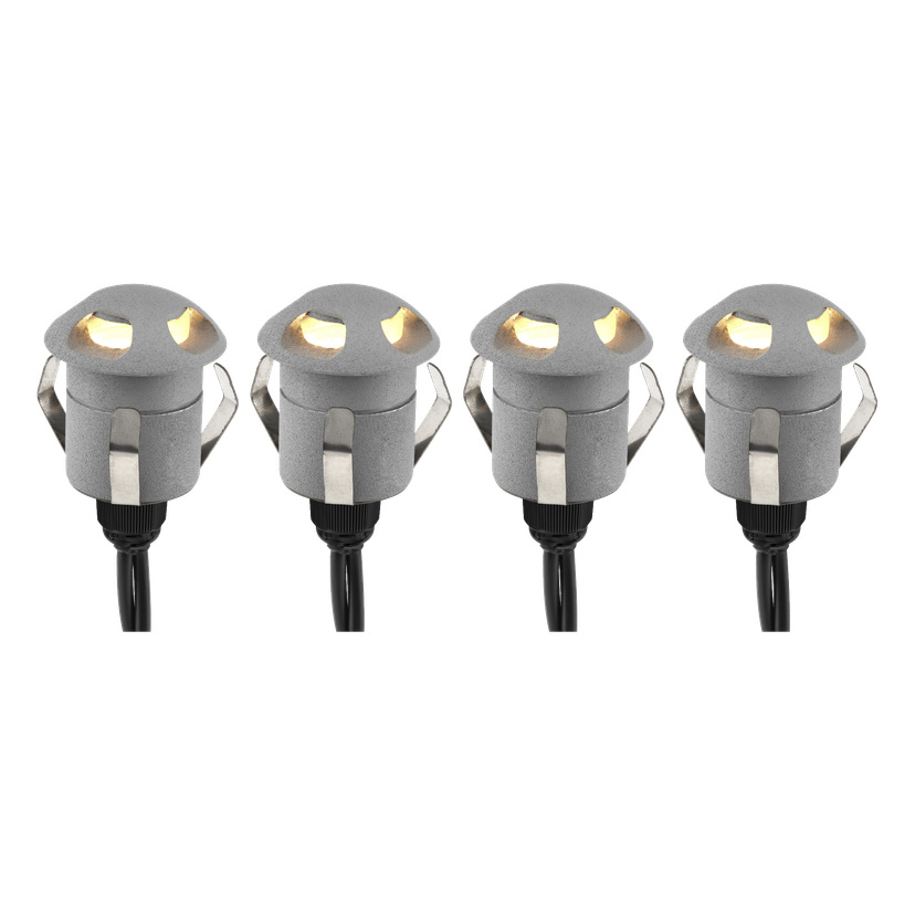 Trappelys 4-pk 24 V Ø36 mm 4x10 lm