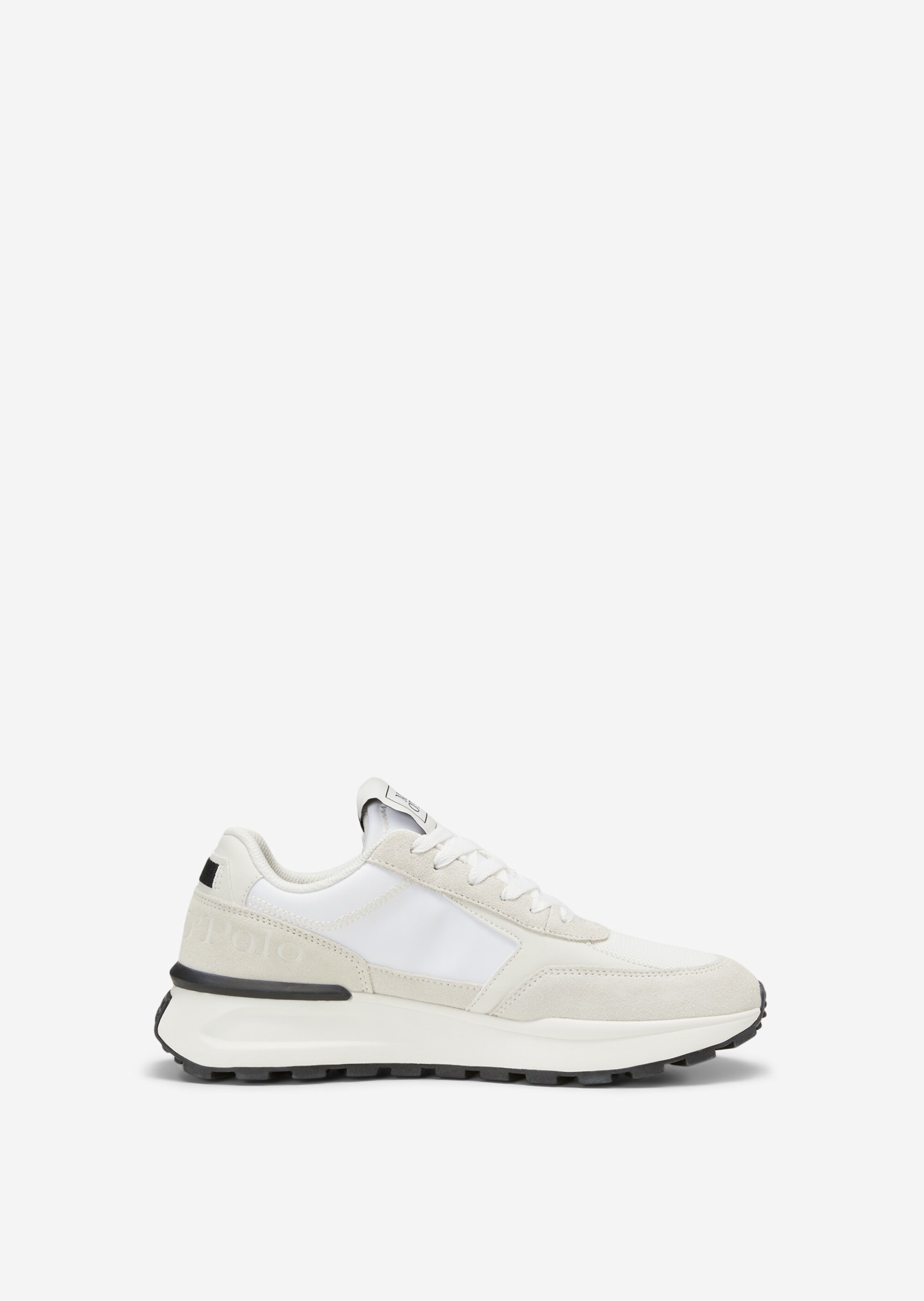 Sneaker aus Leder-Polyester-Mix
