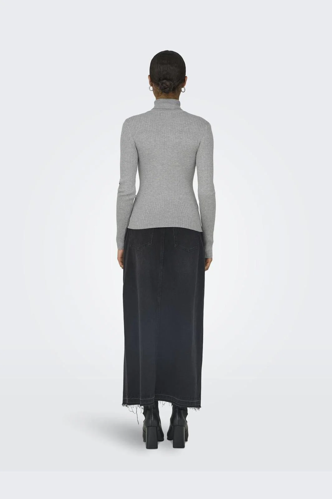 JDY JDYplum L/S Roll Neck Pullover Knt 4553399 light grey melange
