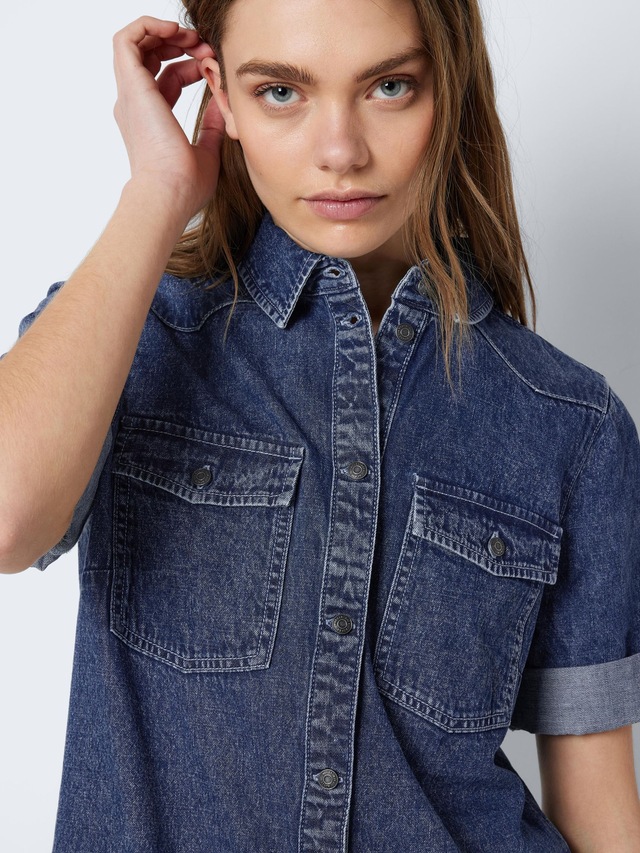 Noisy may Jeanskleid »NMNEW SIGNE S/S DENIM DRESS WG002MB NOOS« Brusttaschen