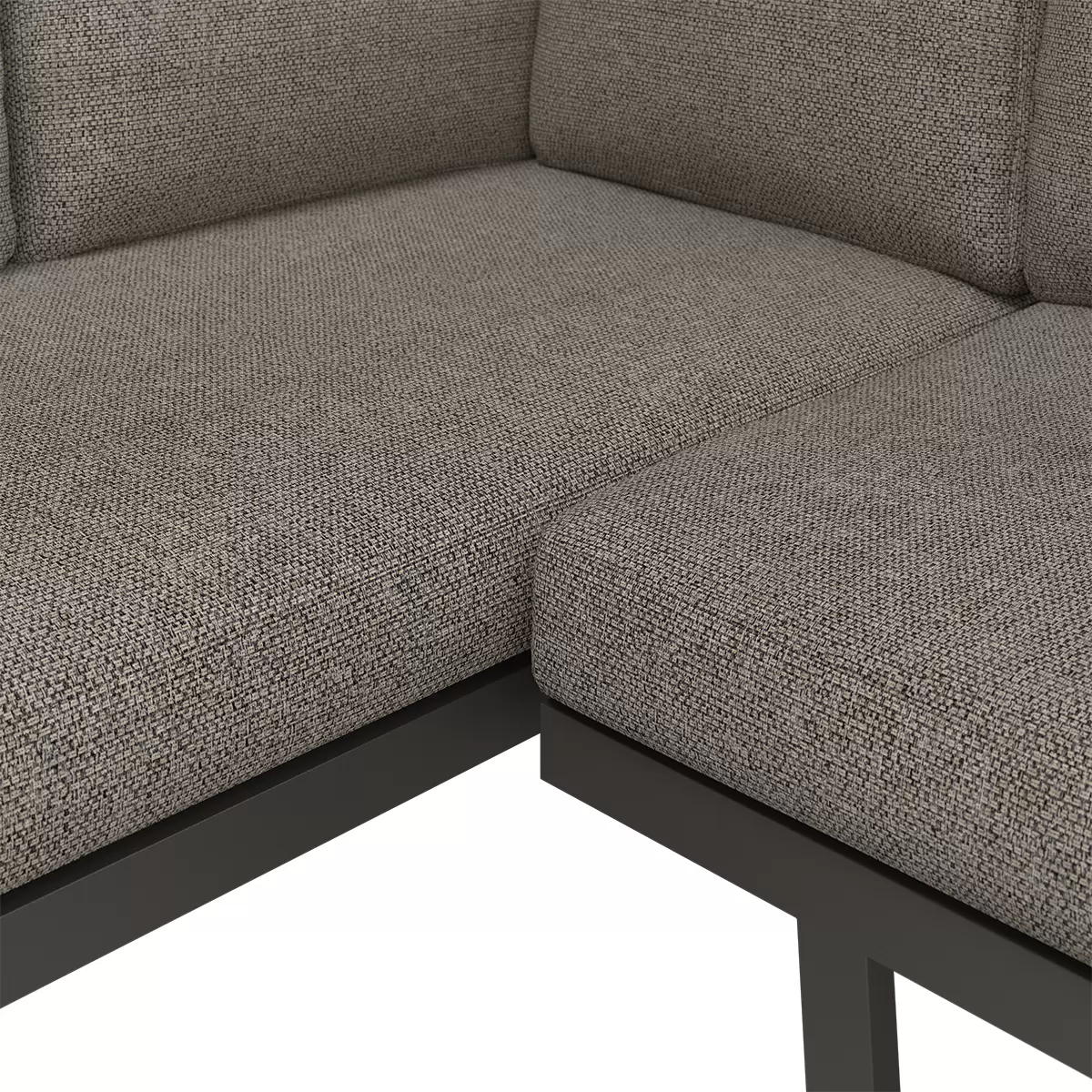 Beldano Loungegarnitur Bologna 3-teilig anthrazit,braun,natur