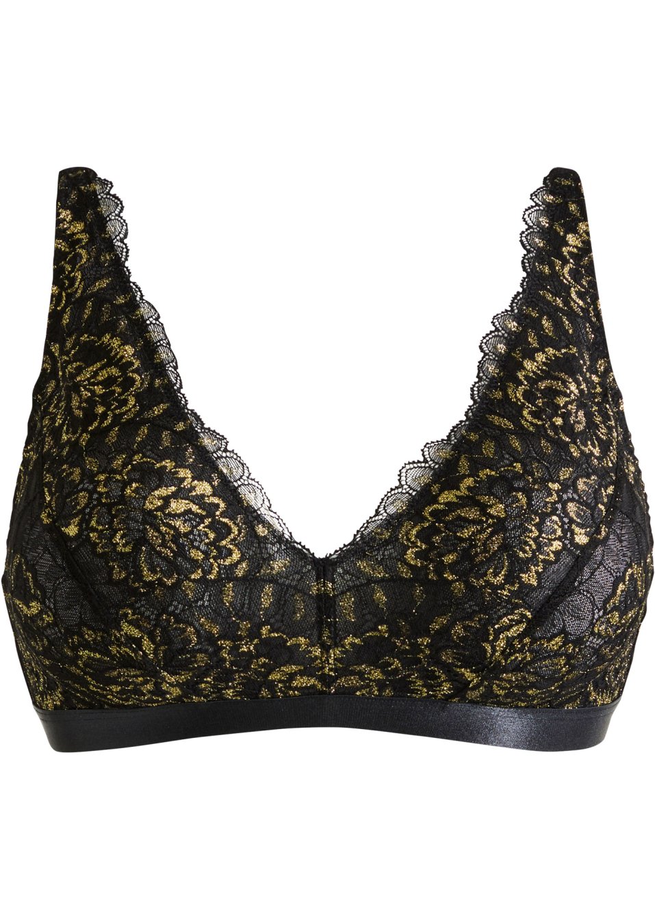 Soutien-gorge bralette sans armatures avec dentelle lurex
