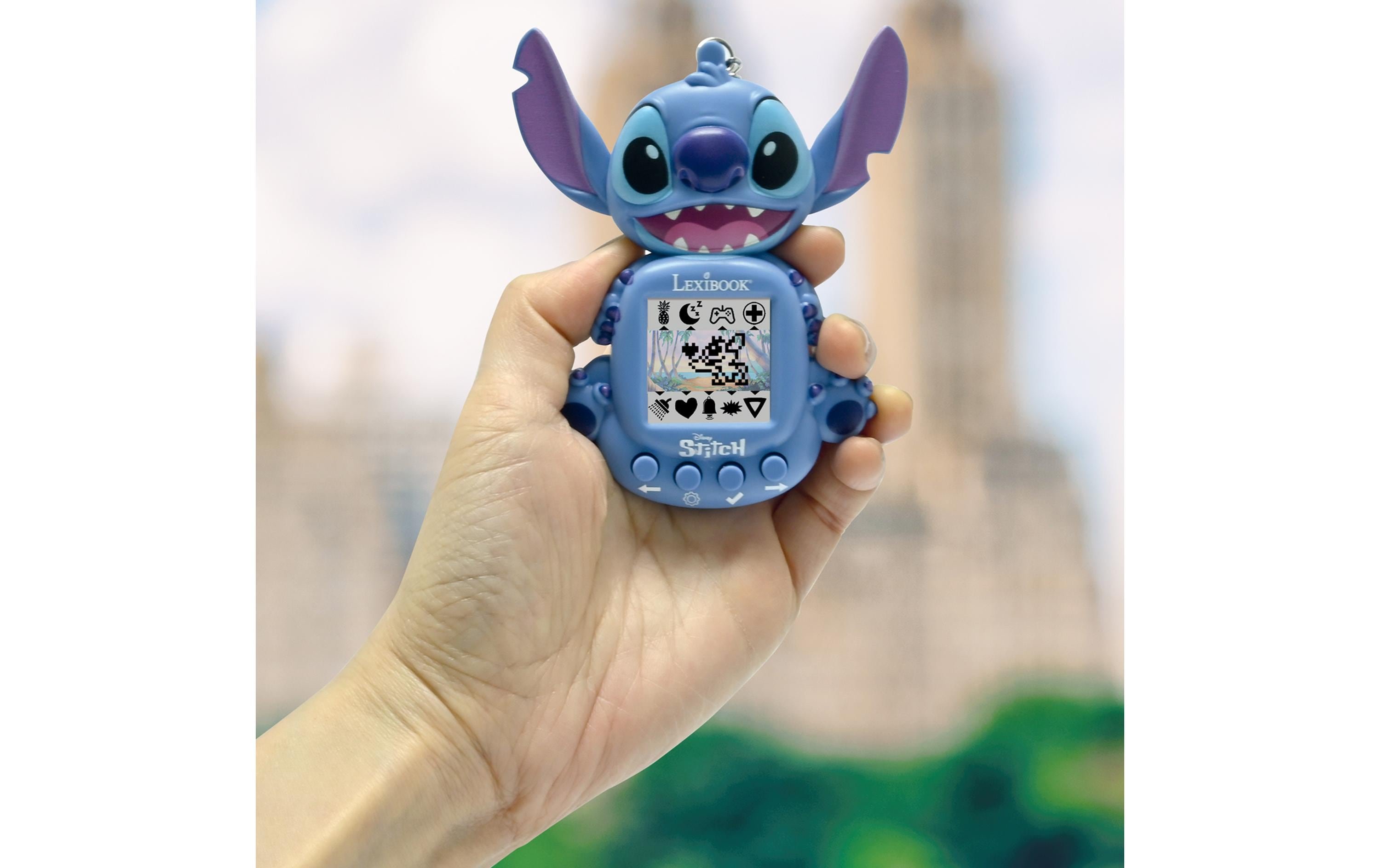 Tamagotchi Disney Stitch My Best-E BlauSpielkonsole mit LCD-Bildschirm und 3 exklusiven Stitch-Spielen