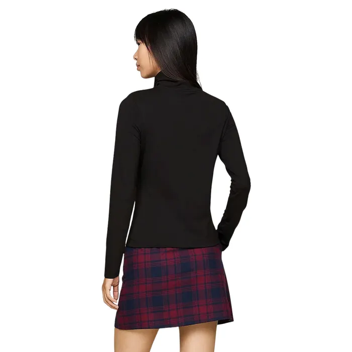 Tommy Hilfiger Slim Badge Mockneck LS Shirt Dames