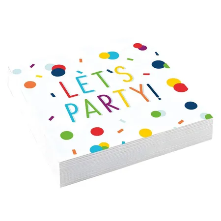 amscan Servietten Lets Party Confetti, 20er
