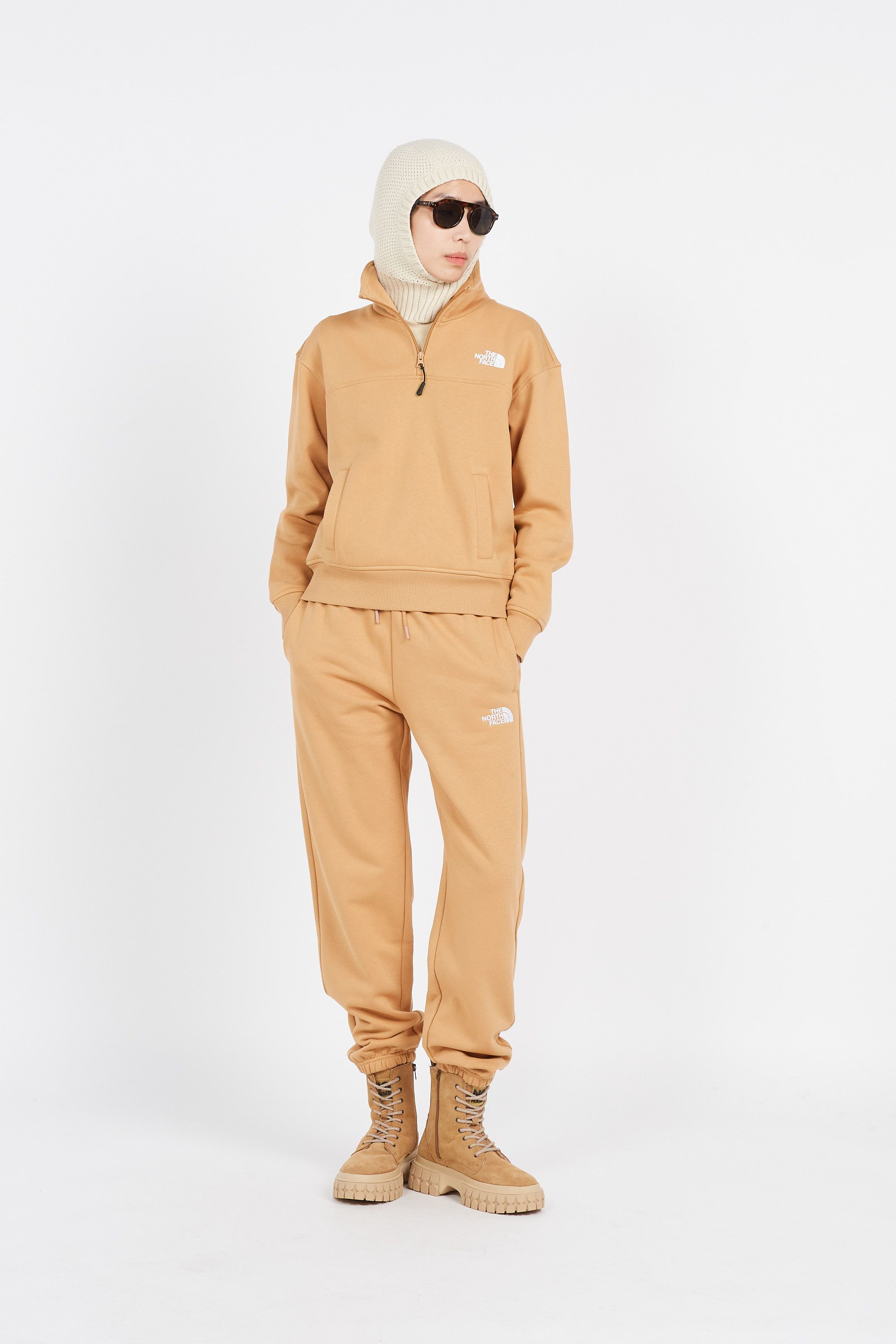 THE NORTH FACE Sweatshirt  W ESSENTIAL QZ CREW Beige