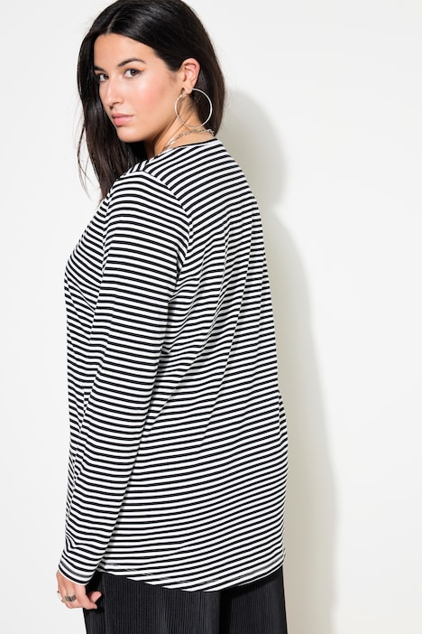 Longsleeve, Ringel, Rundhals, Langarm