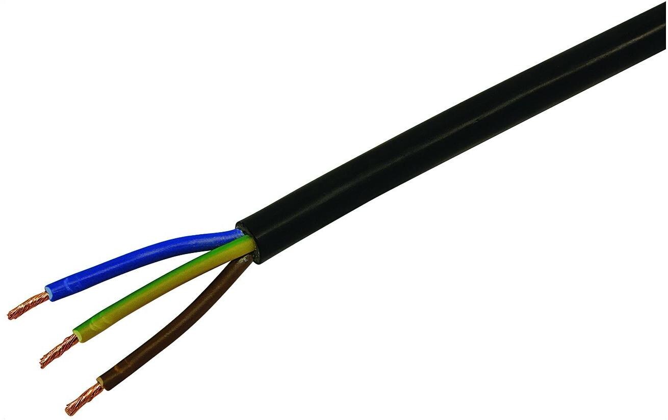 Installationskabel TD 3 x 1.5 mm², 100 m Schwarz<br>Installationskabel