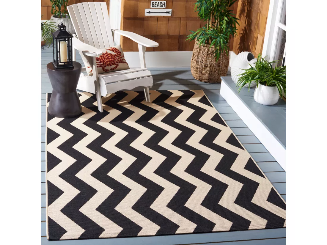 Tapis Black & Beige 122 X 170 cm - Amalfi