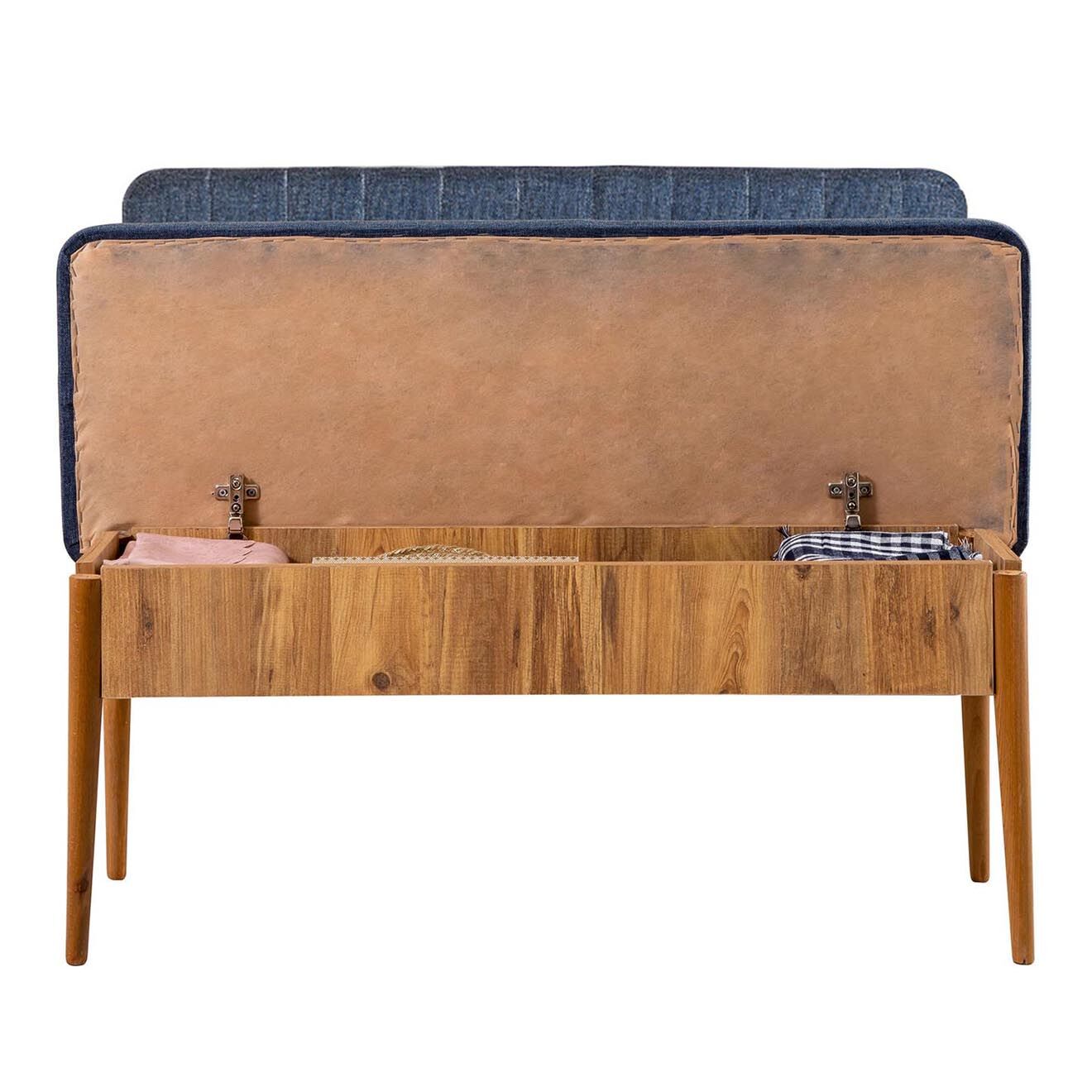 Homitis Ensemble Table + 2 Chaises + 2 Bancs Vina 1048 beige/bleu foncé
