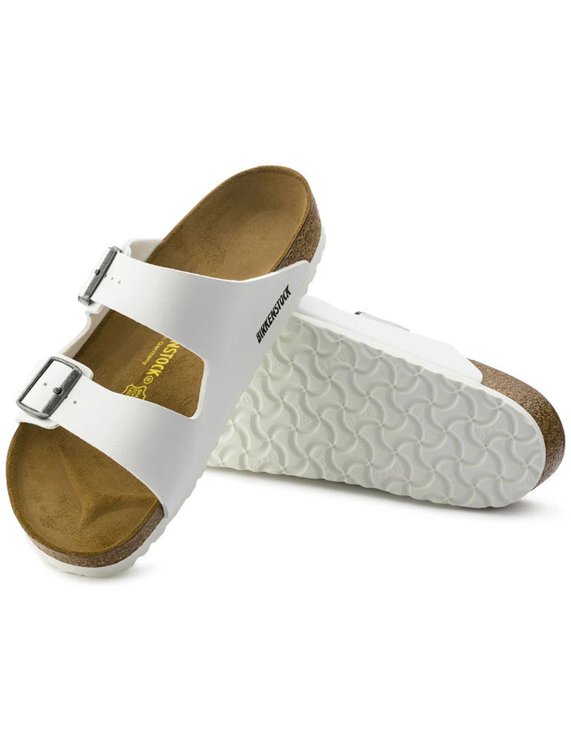 Birko-Flor Narrow Arizona Sandals White