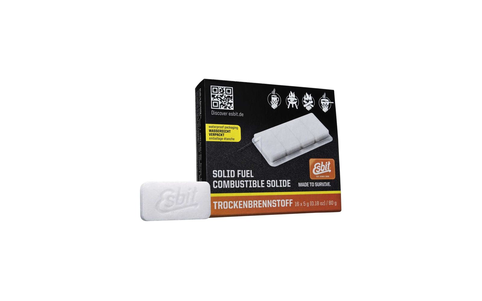 Esbit Trockenbrennstofftabletten 20 x 4 g für Taschenkocher