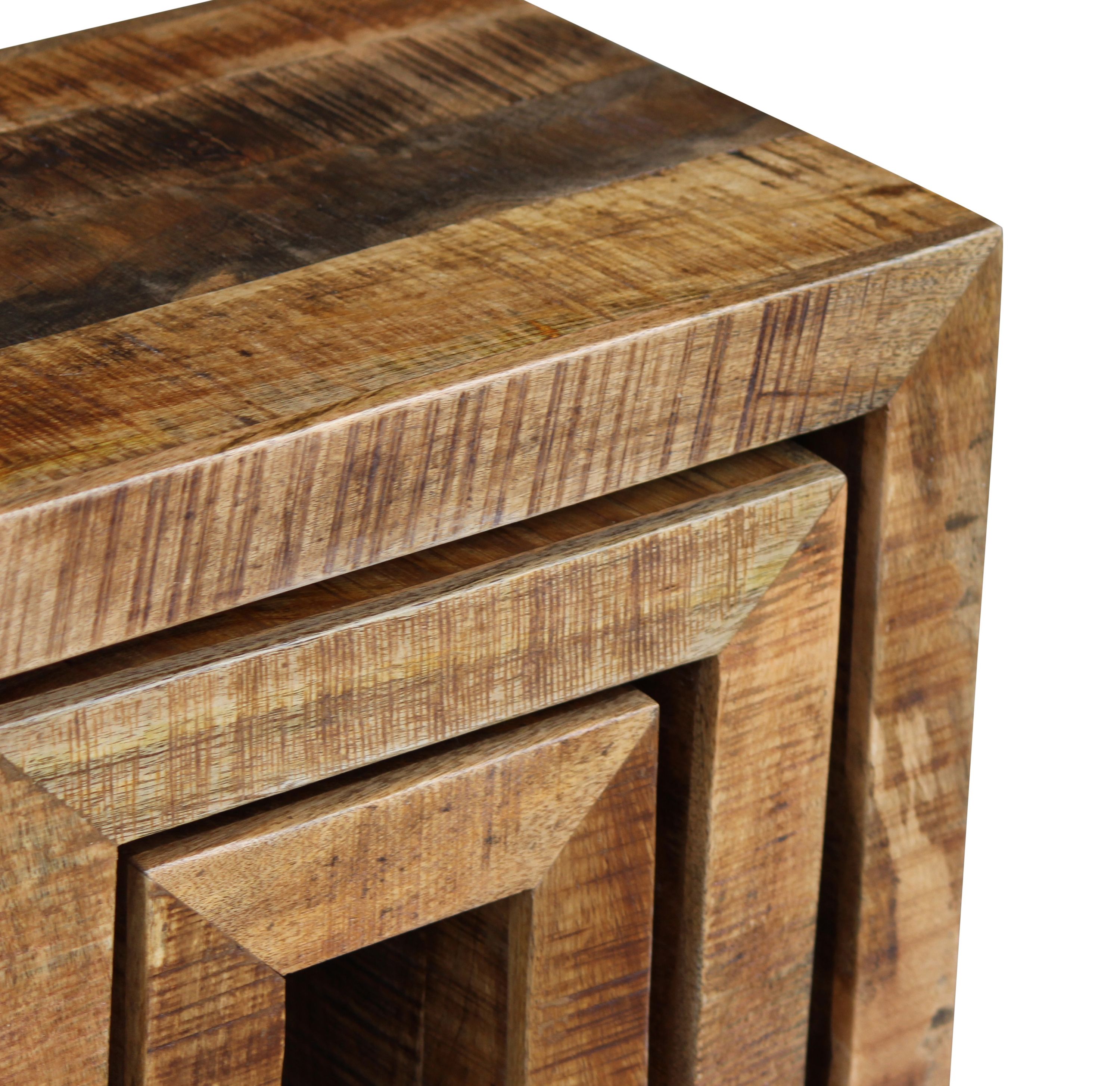 Beistelltisch Holz Vintage NATHAN 3-teilig